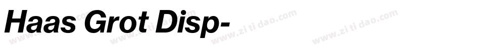 Haas Grot Disp字体转换